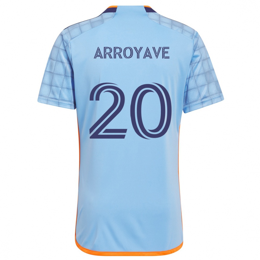 Kids Football Jacob Arroyave #20 Blue Orange Home Jersey 2024/25 T-Shirt