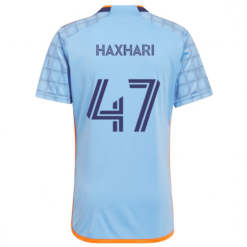 Kids Football Klevis Haxhari #47 Blue Orange Home Jersey 2024/25 T-Shirt