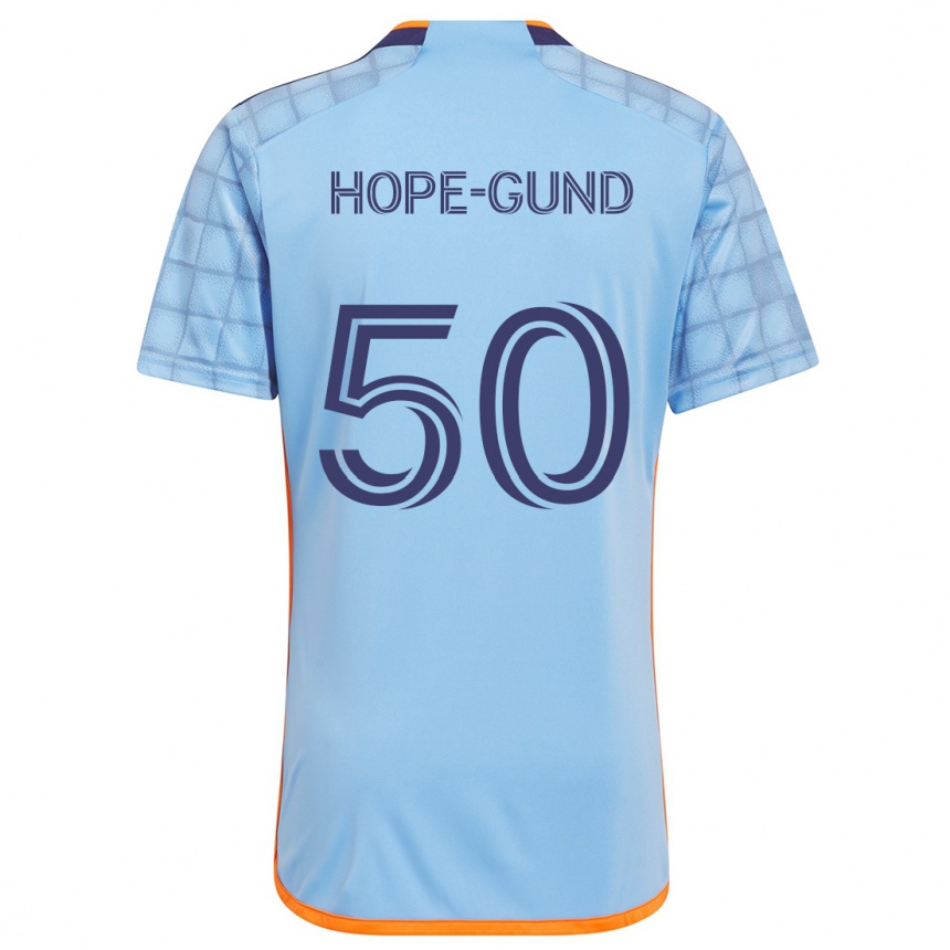 Kids Football Kofi Hope-Gund #50 Blue Orange Home Jersey 2024/25 T-Shirt