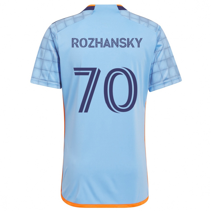 Kids Football Jake Rozhansky #70 Blue Orange Home Jersey 2024/25 T-Shirt