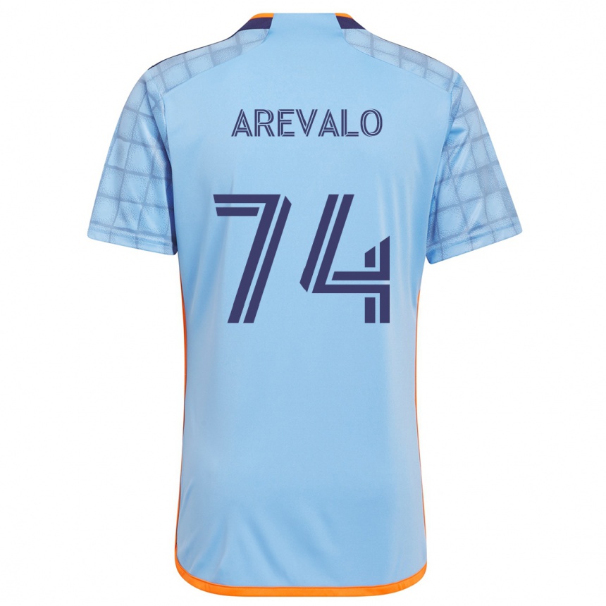 Kids Football Ronny Arévalo #74 Blue Orange Home Jersey 2024/25 T-Shirt