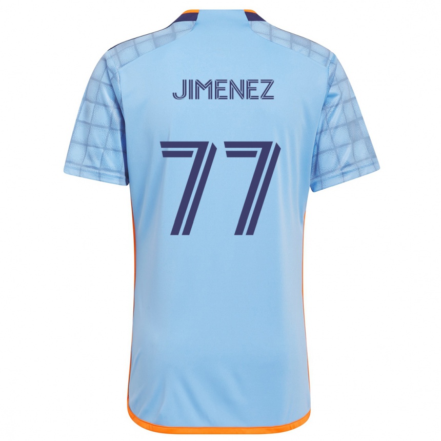 Kids Football Jonathan Jiménez #77 Blue Orange Home Jersey 2024/25 T-Shirt