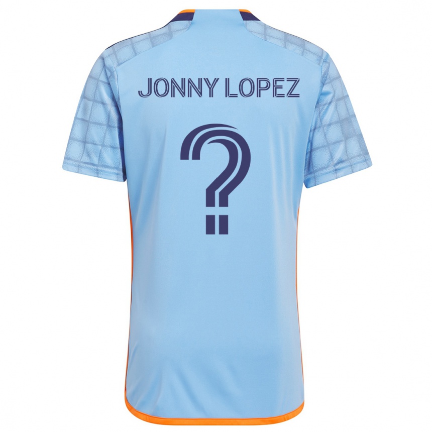 Kids Football Jonny Lopez #0 Blue Orange Home Jersey 2024/25 T-Shirt