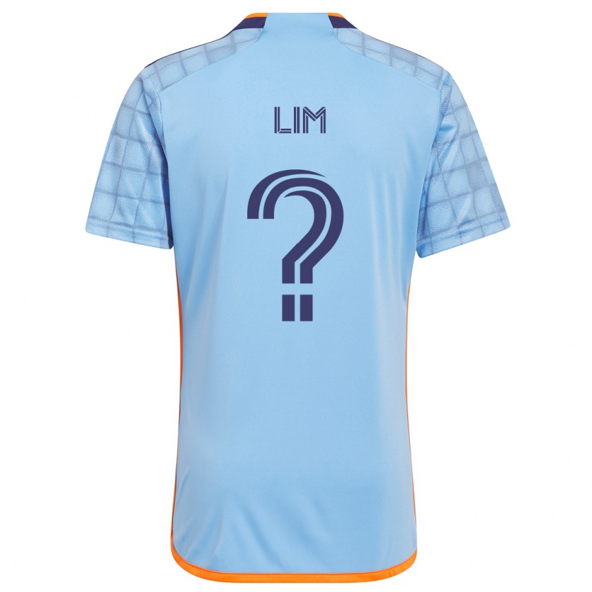 Kids Football Evan Lim #0 Blue Orange Home Jersey 2024/25 T-Shirt