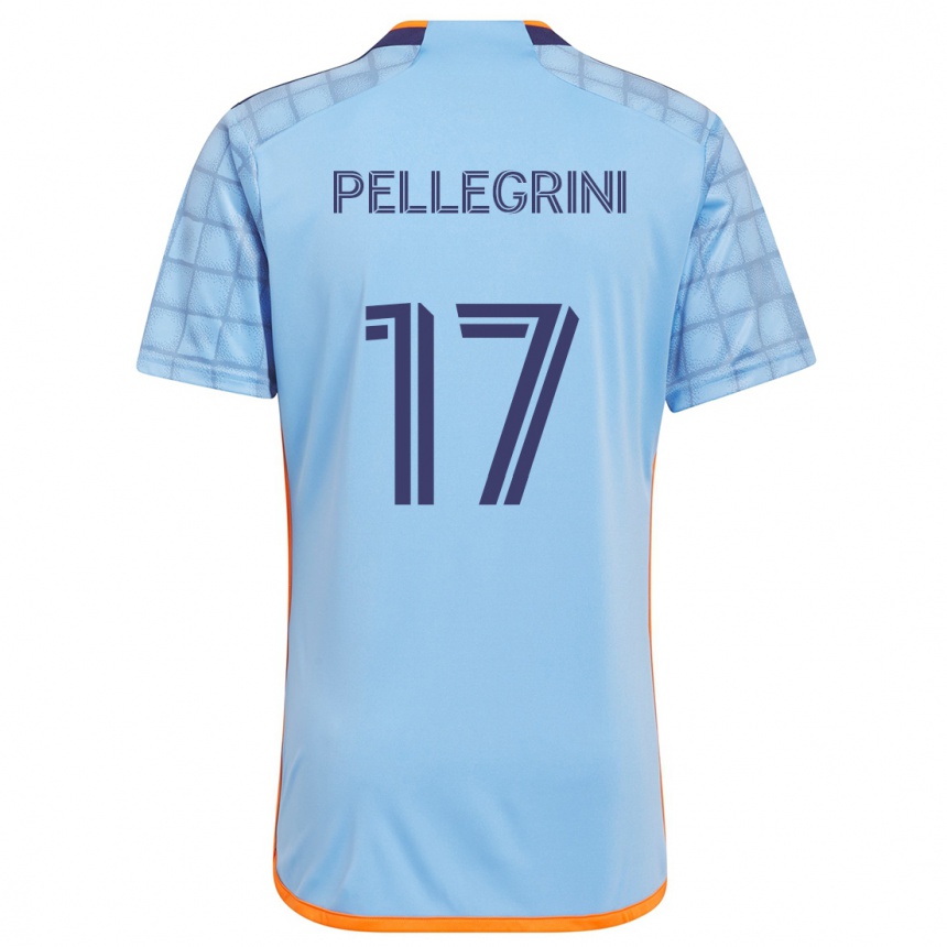 Kids Football Matías Pellegrini #17 Blue Orange Home Jersey 2024/25 T-Shirt