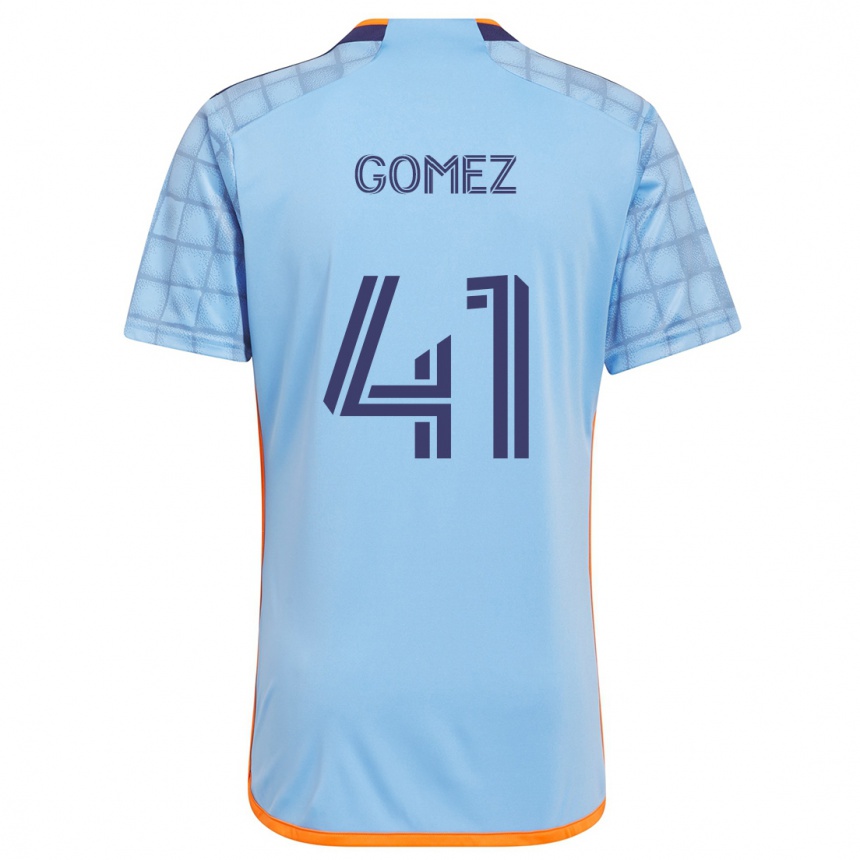 Kids Football Julián Gómez #41 Blue Orange Home Jersey 2024/25 T-Shirt