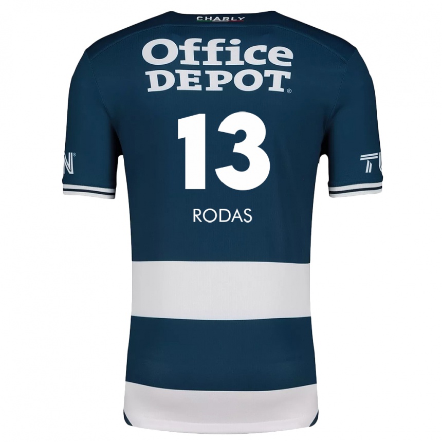 Kids Football Carlos Rodas #13 Blue White Home Jersey 2024/25 T-Shirt