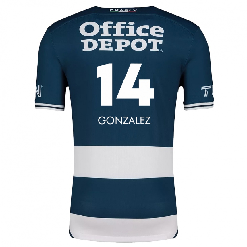 Kids Football Arturo González #14 Blue White Home Jersey 2024/25 T-Shirt