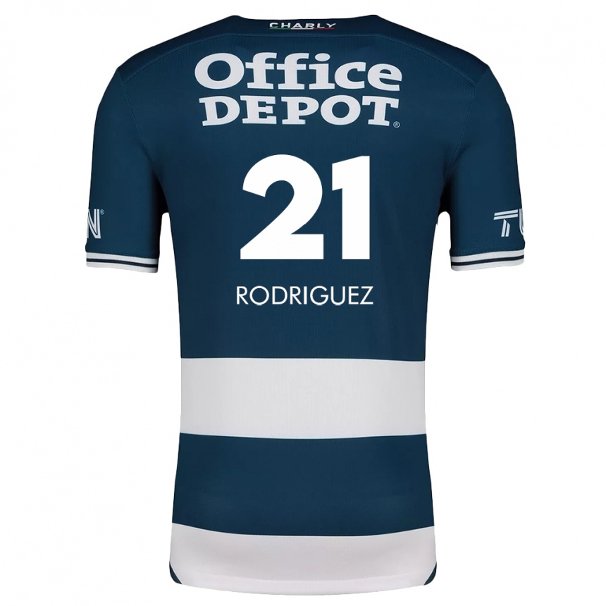 Kids Football Valentín Rodríguez #21 Blue White Home Jersey 2024/25 T-Shirt