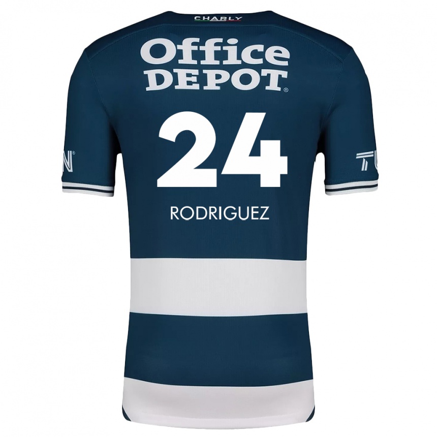 Kids Football Luis Rodriguez #24 Blue White Home Jersey 2024/25 T-Shirt