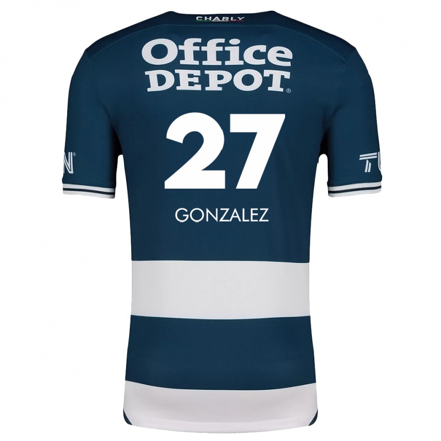 Kids Football Owen González #27 Blue White Home Jersey 2024/25 T-Shirt