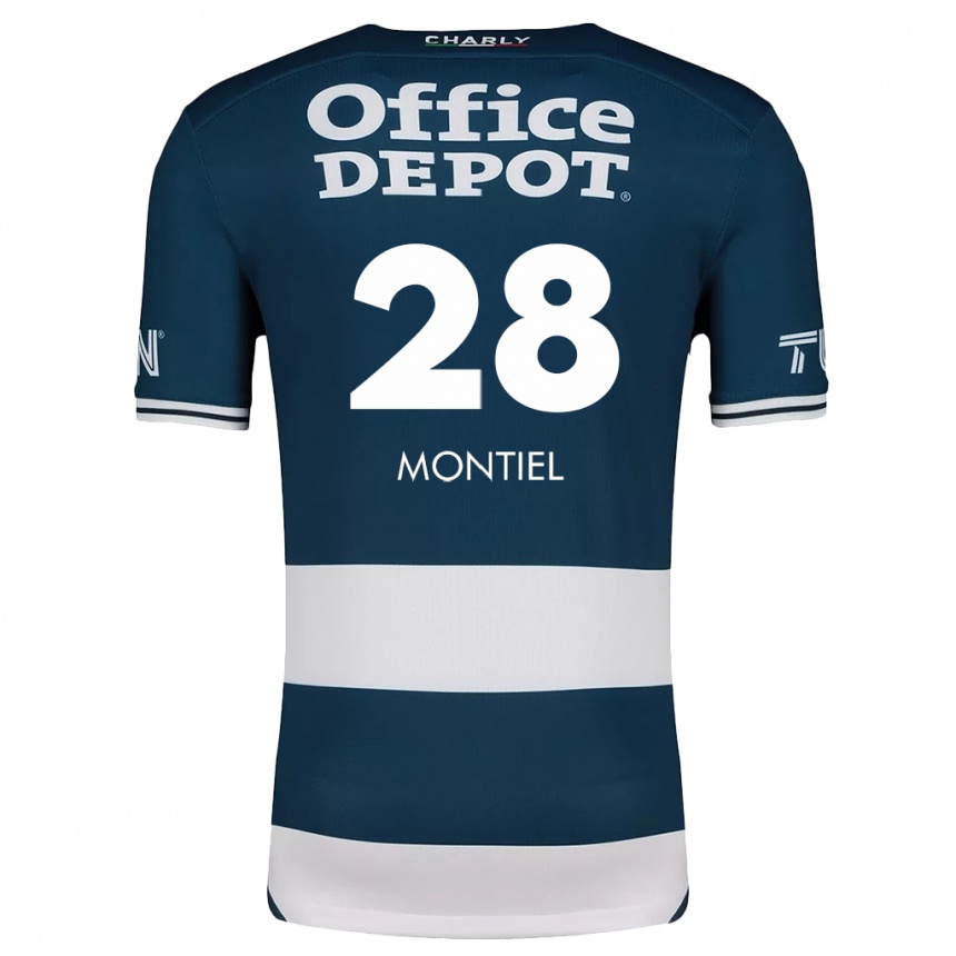 Kids Football Elías Montiel #28 Blue White Home Jersey 2024/25 T-Shirt