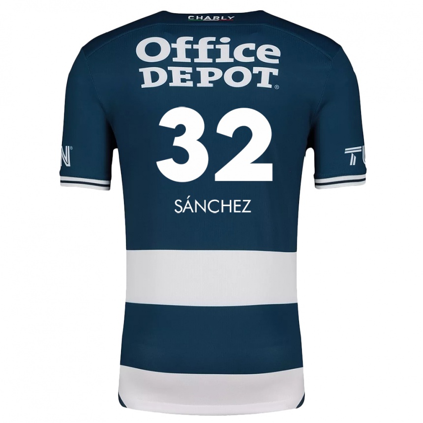 Kids Football Carlos Sánchez #32 Blue White Home Jersey 2024/25 T-Shirt