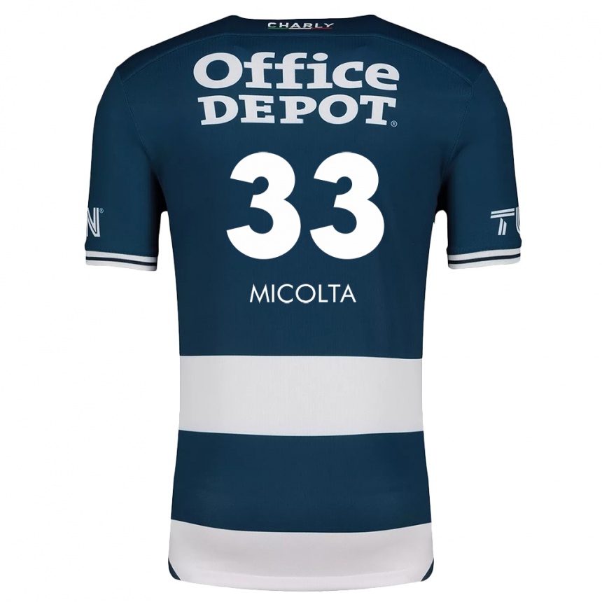 Kids Football Andrés Micolta #33 Blue White Home Jersey 2024/25 T-Shirt