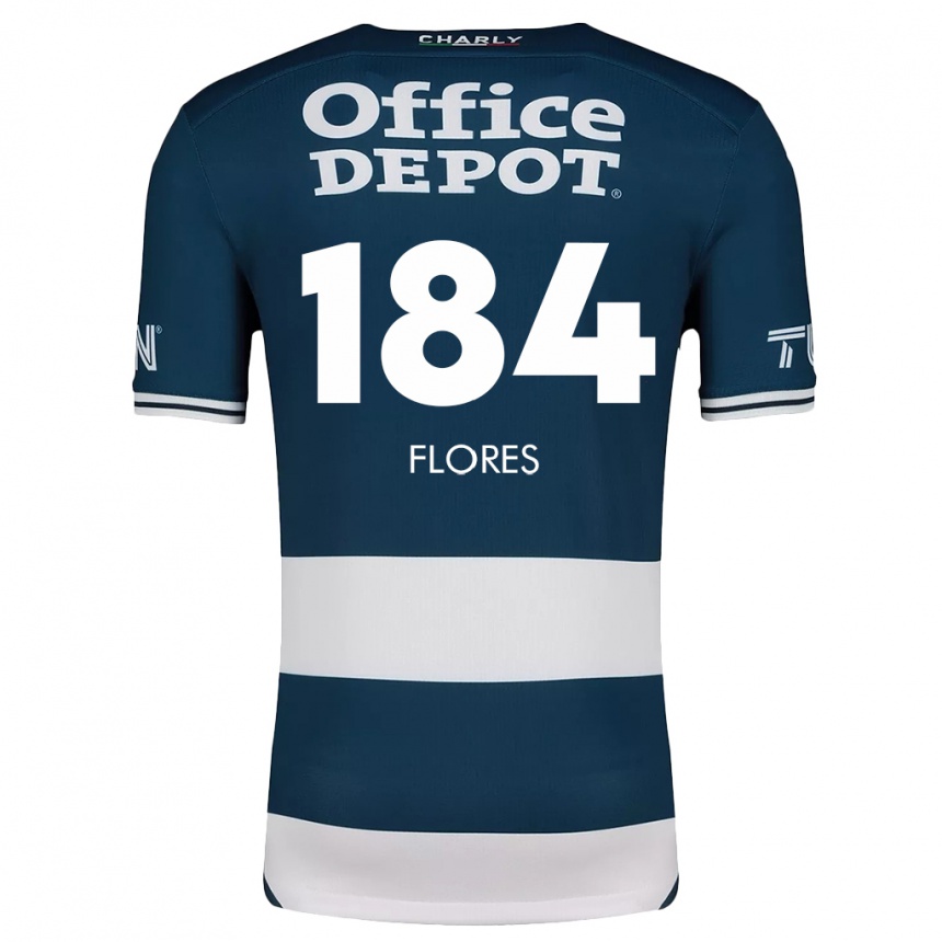 Kids Football Jason Flores #184 Blue White Home Jersey 2024/25 T-Shirt