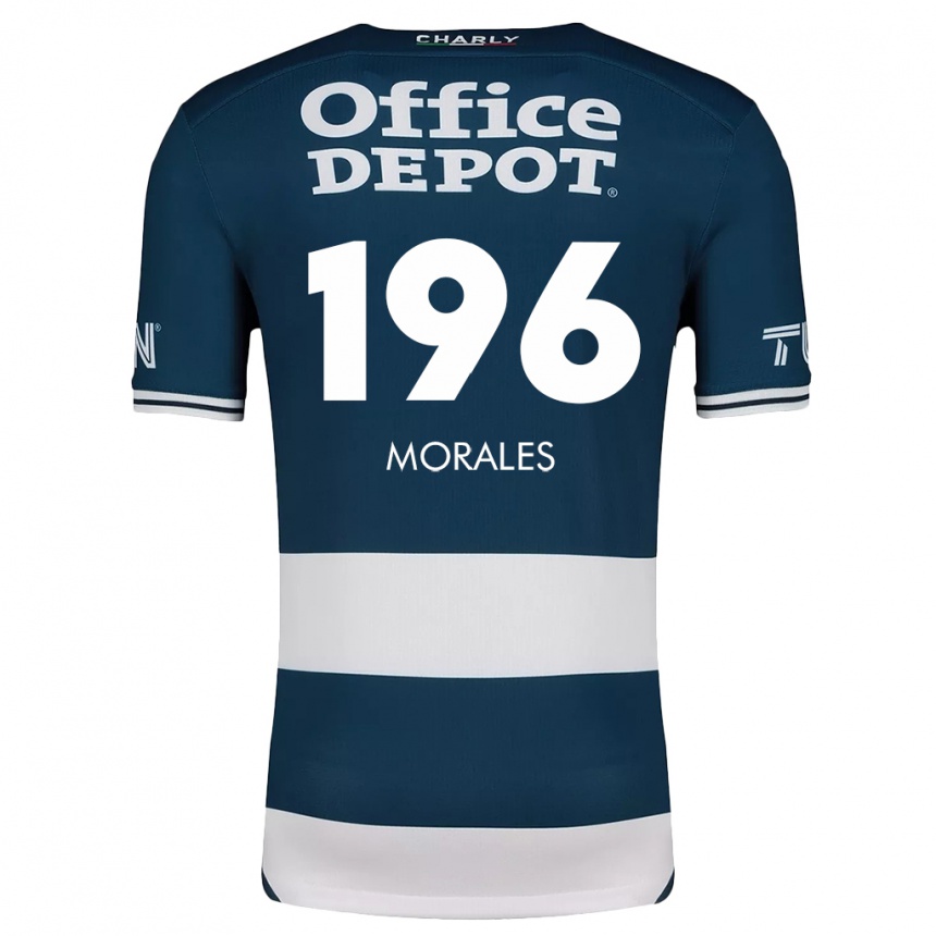 Kids Football Erik Morales #196 Blue White Home Jersey 2024/25 T-Shirt