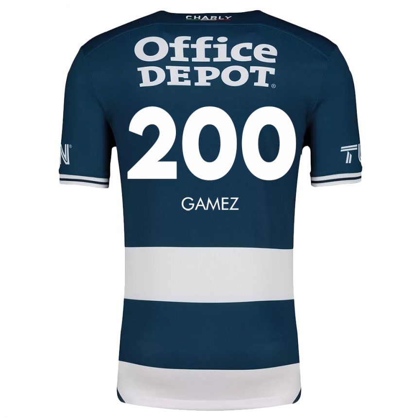 Kids Football Sergio Gámez #200 Blue White Home Jersey 2024/25 T-Shirt