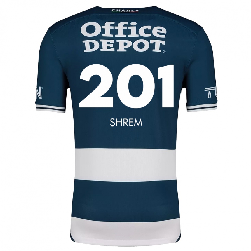 Kids Football David Shrem #201 Blue White Home Jersey 2024/25 T-Shirt