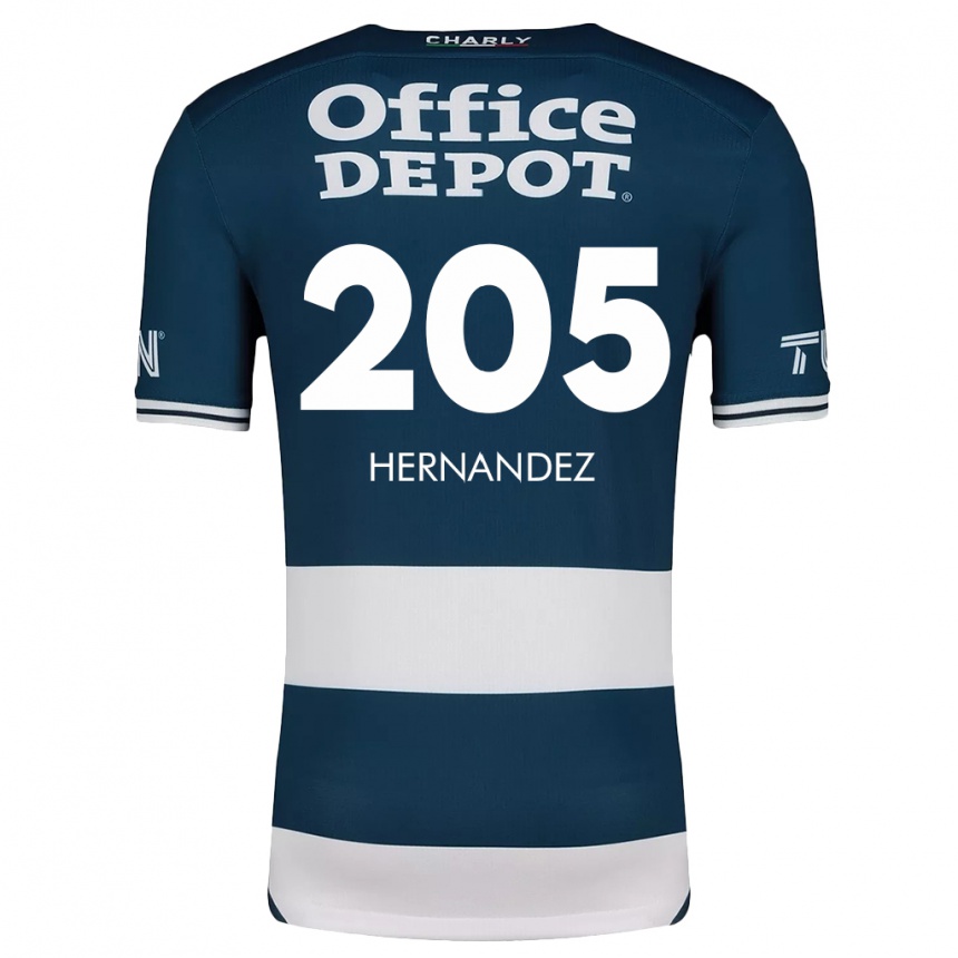 Kids Football Sergio Hernández #205 Blue White Home Jersey 2024/25 T-Shirt