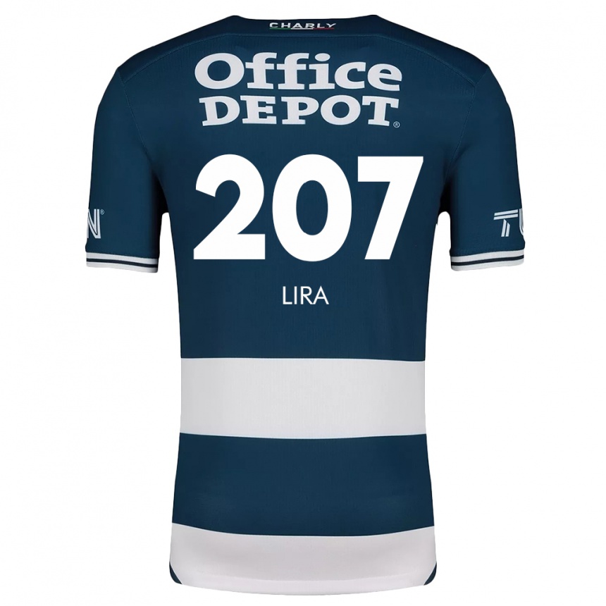 Kids Football Almir Lira #207 Blue White Home Jersey 2024/25 T-Shirt