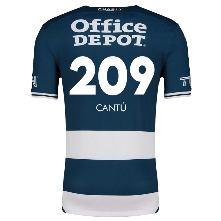 Kids Football Juan Cantú #209 Blue White Home Jersey 2024/25 T-Shirt