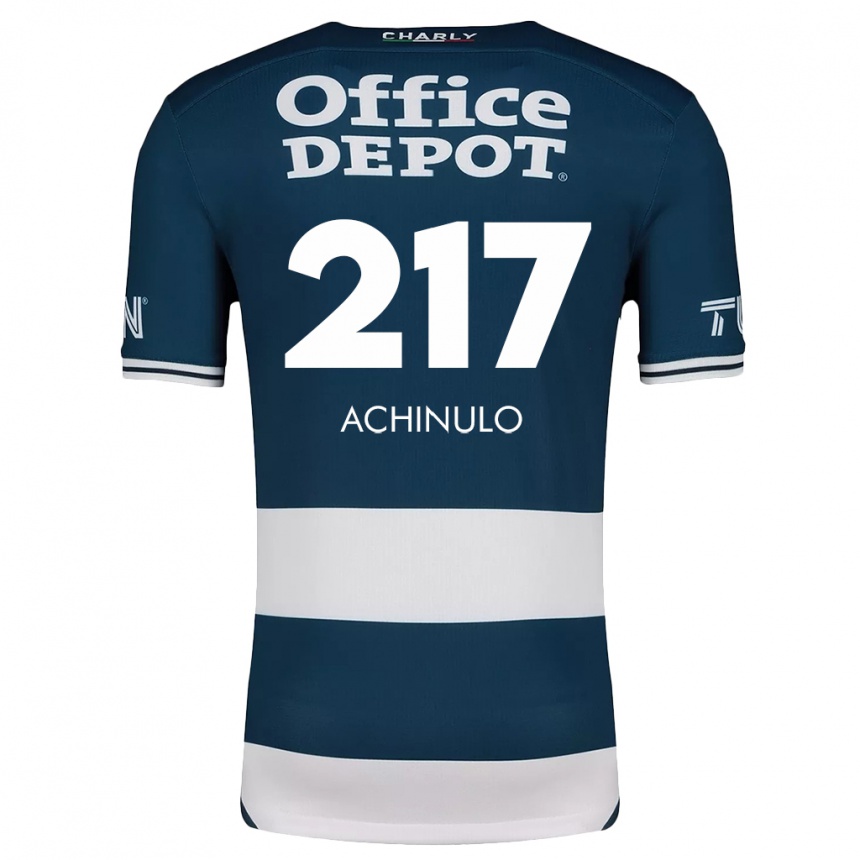 Kids Football Princewill Achinulo #217 Blue White Home Jersey 2024/25 T-Shirt