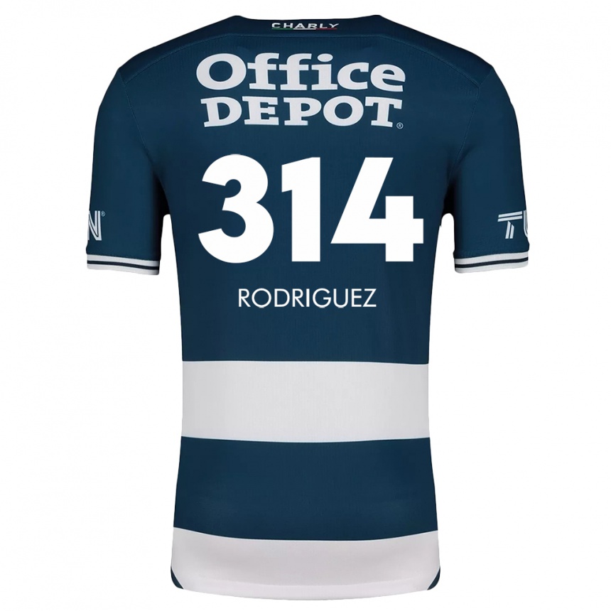 Kids Football Alan Rodríguez #314 Blue White Home Jersey 2024/25 T-Shirt