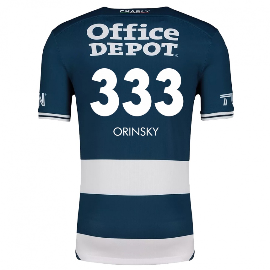 Kids Football Edson Orinsky #333 Blue White Home Jersey 2024/25 T-Shirt