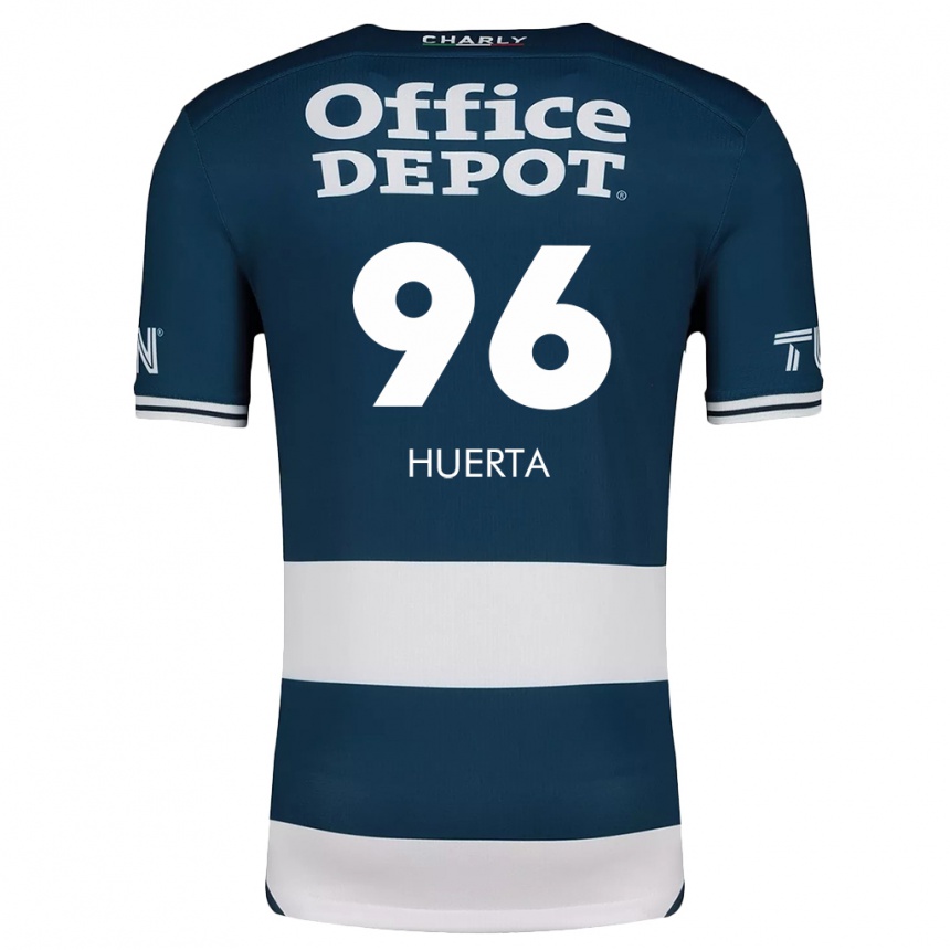 Kids Football Edwin Huerta #96 Blue White Home Jersey 2024/25 T-Shirt