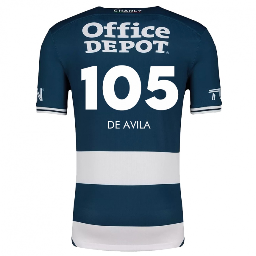 Kids Football José De Ávila #105 Blue White Home Jersey 2024/25 T-Shirt