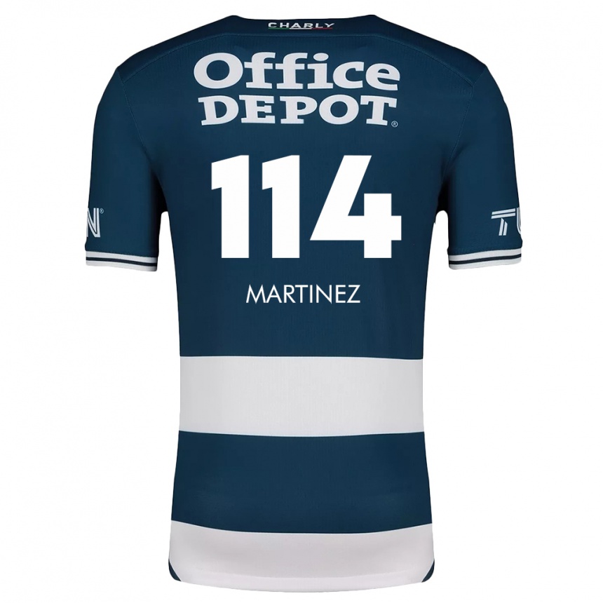 Kids Football Jesús Martínez #114 Blue White Home Jersey 2024/25 T-Shirt