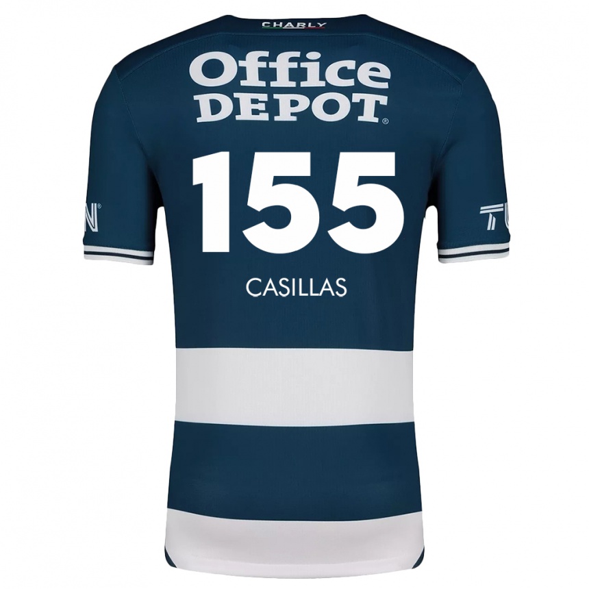 Kids Football Johan Casillas #155 Blue White Home Jersey 2024/25 T-Shirt