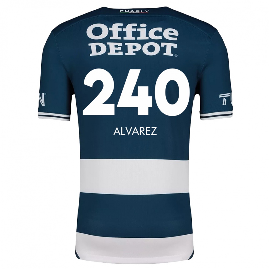 Kids Football Gael Álvarez #240 Blue White Home Jersey 2024/25 T-Shirt