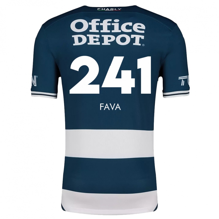 Kids Football Marco Fava #241 Blue White Home Jersey 2024/25 T-Shirt