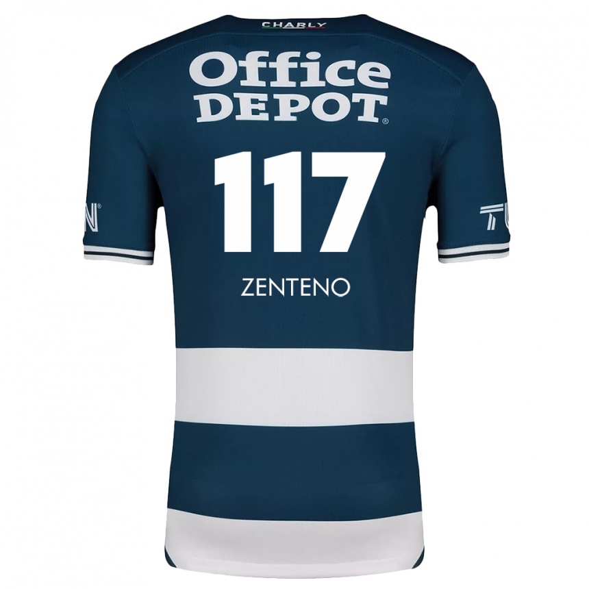 Kids Football Gustavo Zenteno #117 Blue White Home Jersey 2024/25 T-Shirt