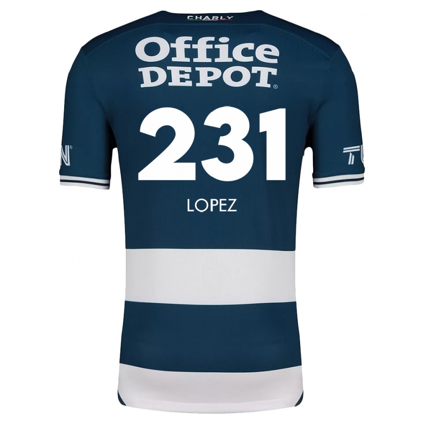 Kids Football Víctor López #231 Blue White Home Jersey 2024/25 T-Shirt