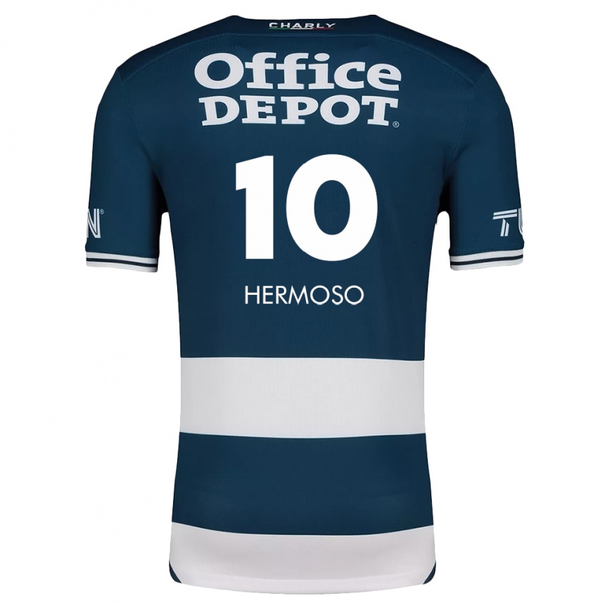 Kids Football Jennifer Hermoso #10 Blue White Home Jersey 2024/25 T-Shirt