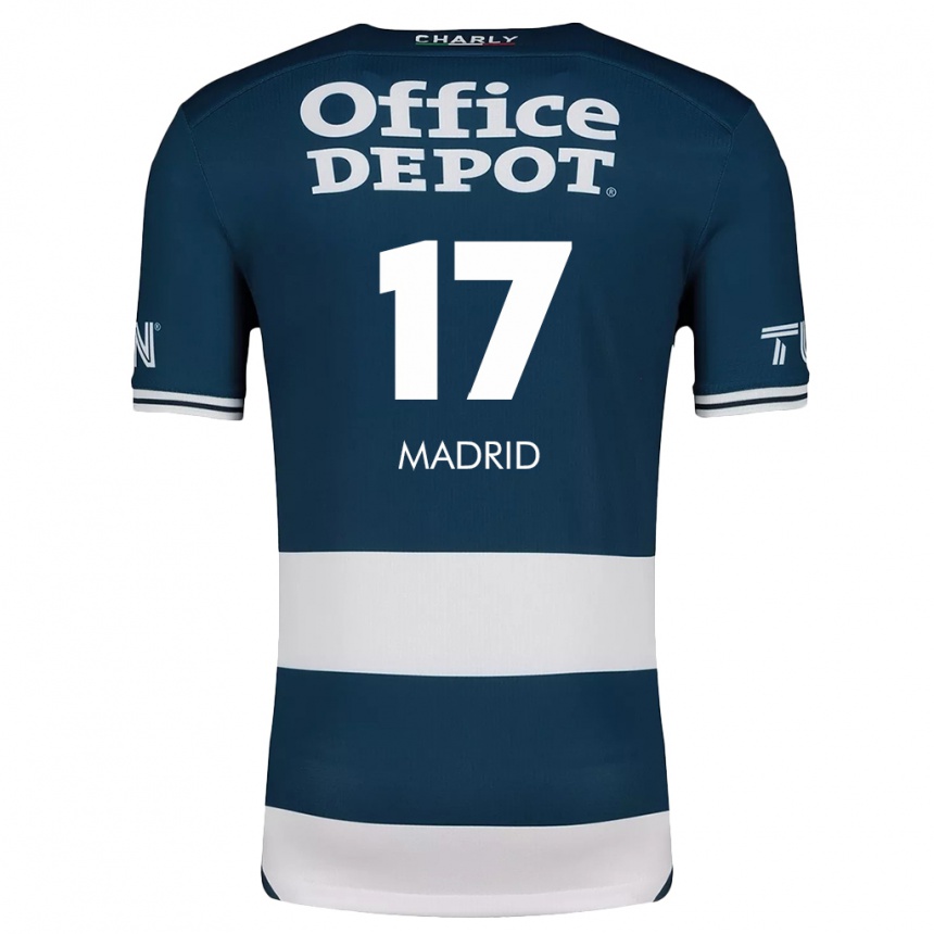 Kids Football Yanín Madrid #17 Blue White Home Jersey 2024/25 T-Shirt