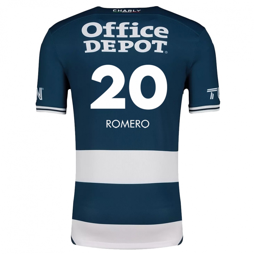 Kids Football Tamara Romero #20 Blue White Home Jersey 2024/25 T-Shirt