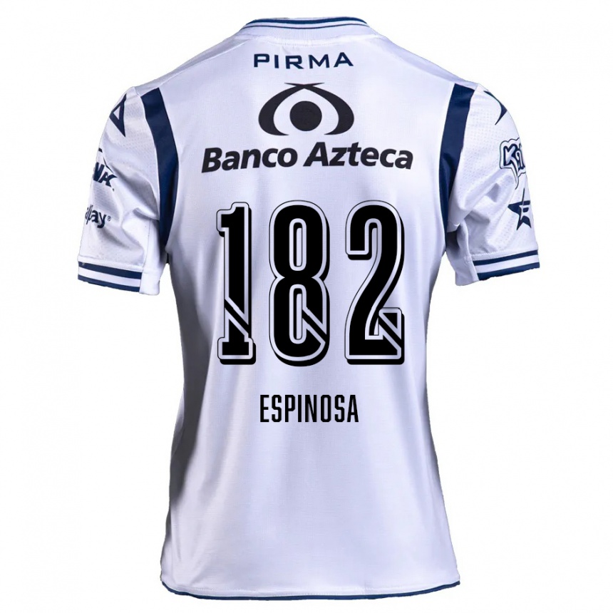 Kids Football Daniel Espinosa #182 White Navy Blue Home Jersey 2024/25 T-Shirt