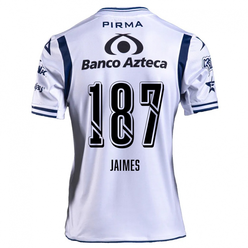 Kids Football Tristhan Jaimes #187 White Navy Blue Home Jersey 2024/25 T-Shirt