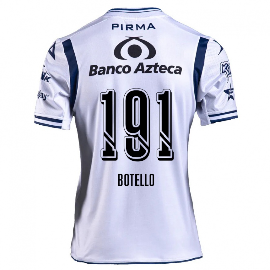 Kids Football Octavio Botello #191 White Navy Blue Home Jersey 2024/25 T-Shirt