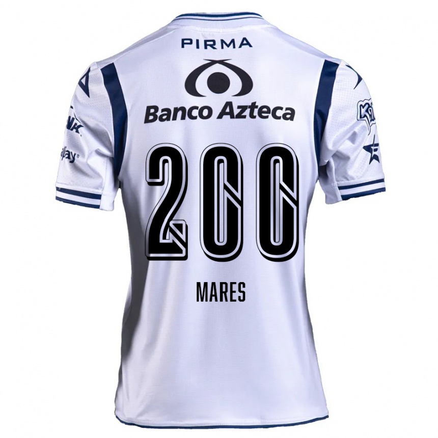 Kids Football Cristian Mares #200 White Navy Blue Home Jersey 2024/25 T-Shirt