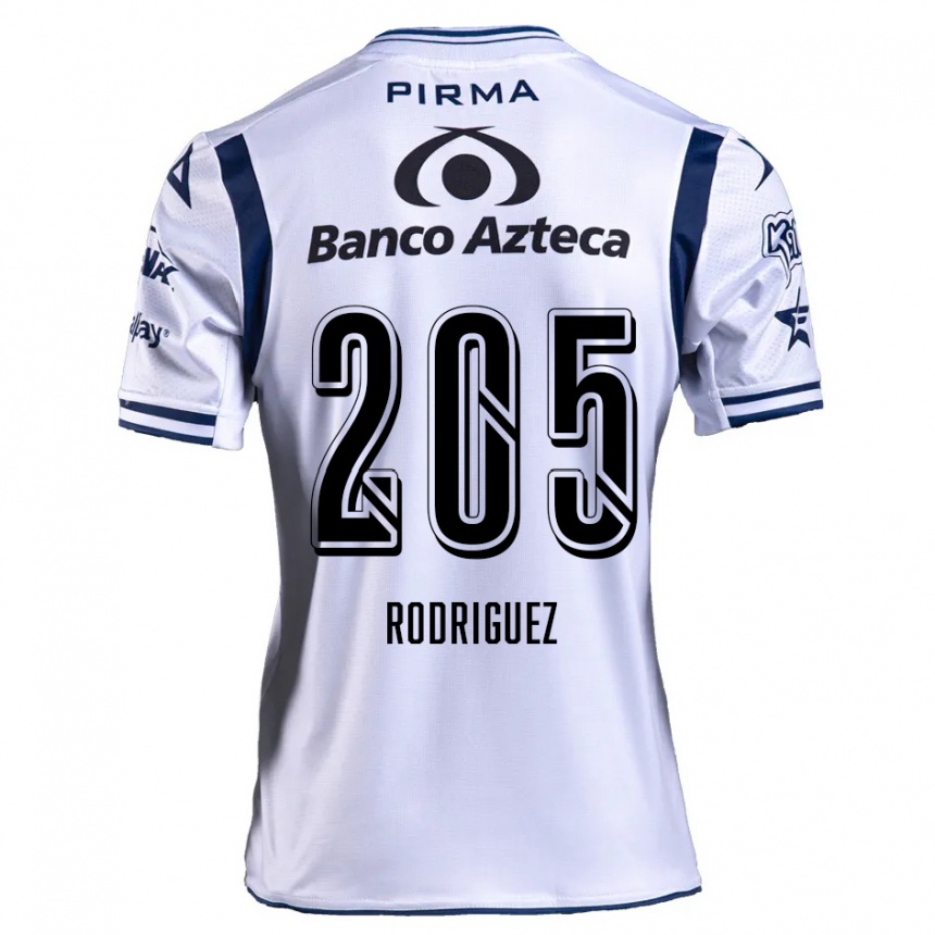 Kids Football Alberto Rodríguez #205 White Navy Blue Home Jersey 2024/25 T-Shirt