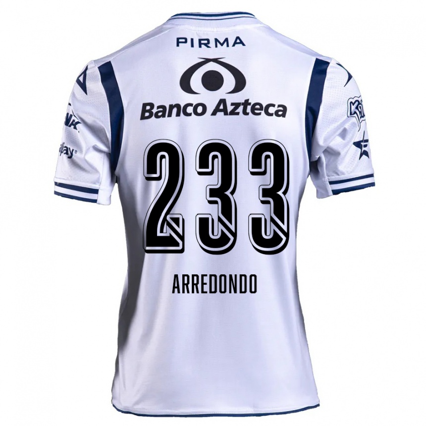 Kids Football Ángel Arredondo #233 White Navy Blue Home Jersey 2024/25 T-Shirt