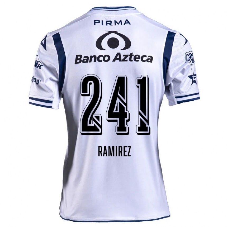 Kids Football Eduardo Ramírez #241 White Navy Blue Home Jersey 2024/25 T-Shirt