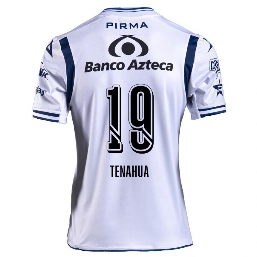 Kids Football Itzia Tenahua #19 White Navy Blue Home Jersey 2024/25 T-Shirt