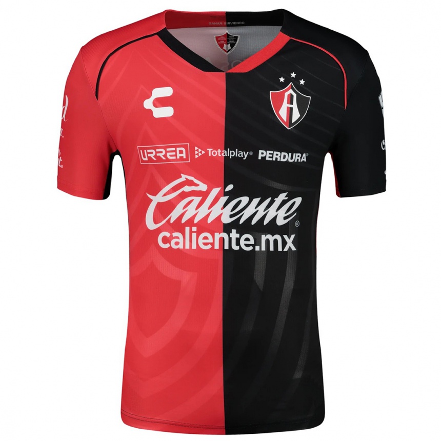 Kids Football Gustavo Martínez #0 Red Black Home Jersey 2024/25 T-Shirt