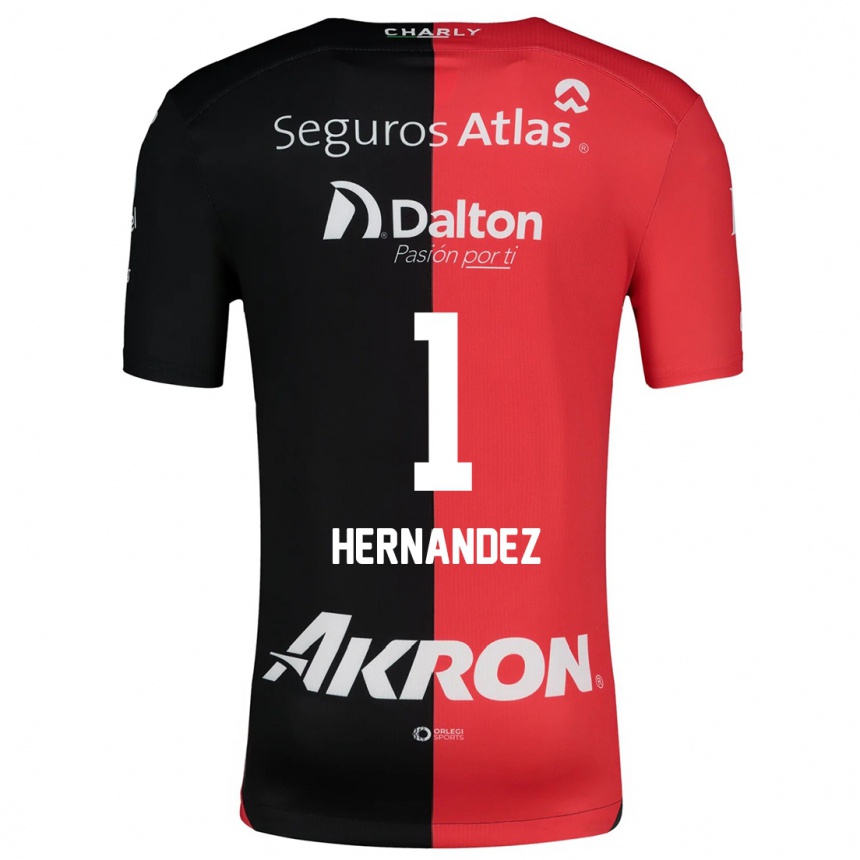 Kids Football José Hernández #1 Red Black Home Jersey 2024/25 T-Shirt