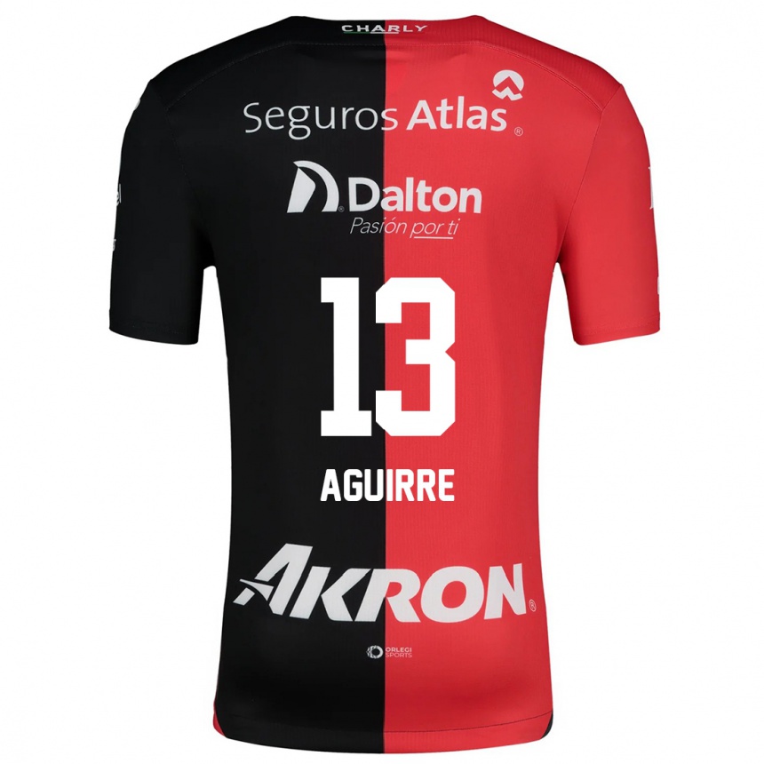 Kids Football Gaddi Aguirre #13 Red Black Home Jersey 2024/25 T-Shirt